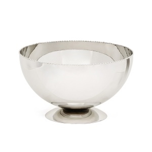 Bol decorativ argintiu din metal 26 cm Nirela Kave Home