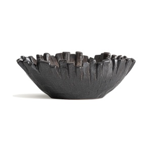 Bol decorativ maro din ceramica 25 cm Hada Vical Home