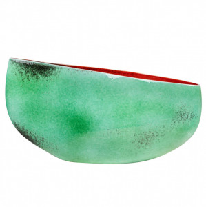 Bol decorativ multicolor din ceramica 28x51 cm Watermel Versmissen