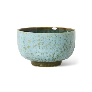 Bol gri/verde din ceramica 14 cm Verdigris 70s HKliving