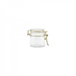 Borcan transparent din sticla si inox 6,4x7 cm Vario House Doctor