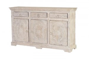Bufet inferior alb din lemn 150 cm Brest Giner y Colomer