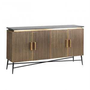 Bufet inferior auriu/negru din placaj si fier 160 cm Ironville Richmond Interiors