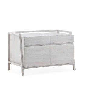 Bufet inferior gri din lemn 95 cm Veliko Thai Natura
