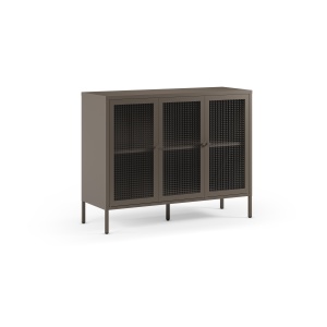 Bufet inferior maro mocha din metal 121 cm Layna 3D The Home Collection
