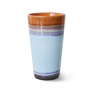 Cana multicolora din ceramica 300 ml 70s Latte Ash HKliving