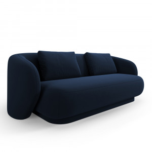 Canapea albastra din catifea pentru 2 persoane Camden Cosmopolitan Design