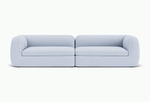 Canapea albastru gheata din textil pentru 3 persoane Bowie Kvadrat Vidar Ice - 723 FEST
