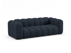 Canapea albastru navy din textil pentru 3 persoane Lupine Chenille Micadoni