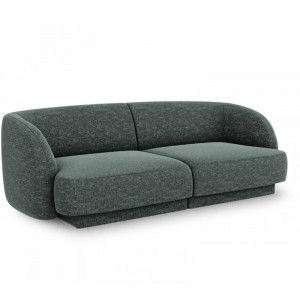 Canapea albastru petrol din textil pentru 2 persoane Miley Micadoni