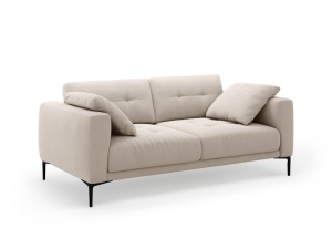 Canapea bej din catifea pentru 3 persoane Bemy Velvet Micadoni