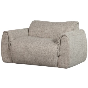 Canapea bej din textil pentru 2 persoane Baggy Melange Woood