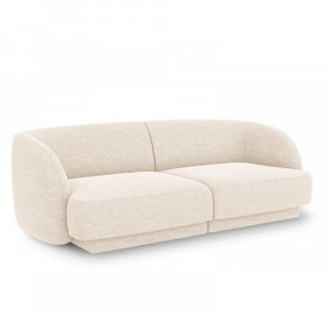 Canapea bej din textil pentru 2 persoane Miley Micadoni