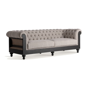Canapea bej din textil pentru 4 persoane Gore Vical Home