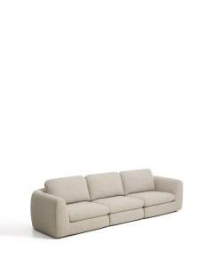Canapea bej din textil pentru 4 persoane Vera Mix Kave Home