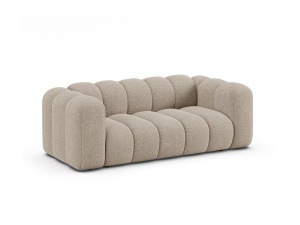 Canapea bej inchis din textil pentru 2 persoane Lupine Chenille Micadoni