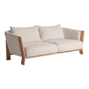 Canapea bej/maro din textil pentru 3 persoane Nara Vical Home