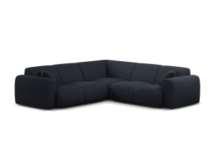 Canapea cu colt albastru navy din textil pentru 5 persoane Molino Eden Micadoni