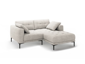 Canapea cu colt bej din textil pentru 2 persoane Bemy Right Structural Micadoni