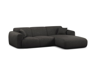 Canapea cu colt gri antracit din textil pentru 4 persoane Molino Eden Right Micadoni