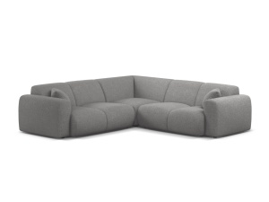 Canapea cu colt gri deschis din textil pentru 5 persoane Molino Eden Micadoni
