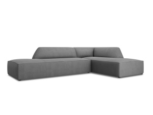 Canapea cu colt gri inchis din textil pentru 4 persoane Ruby Ottawa Right Micadoni