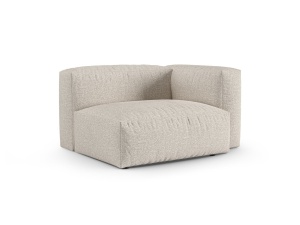 Canapea cu colt modulara bej din textil pentru 1 persoana Martina Boucle 120 Left XL Micadoni