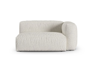 Canapea cu colt modulara gri/bej din textil pentru 1 persoana Martina Boucle 160 Right XL Micadoni