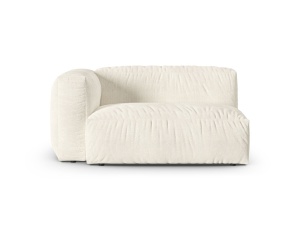 Canapea cu colt modulara ivorie din textil pentru 1 persoana Martina Boucle 160 Left XL Micadoni