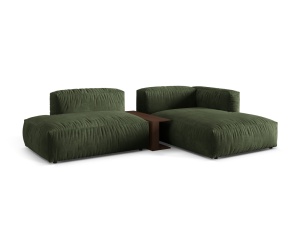 Canapea cu colt modulara verde din textil pentru 2 persoane Martina Vogue Right Micadoni