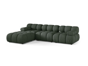 Canapea cu colt modulara verde muschi din textil pentru 4 persoane Bellis Liberty 188 Left Micadoni