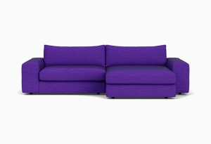 Canapea cu colt mov din textil 272 cm Lou Right Steelcut Quartet - 664 FEST