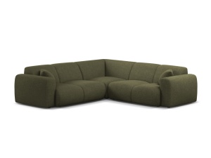 Canapea cu colt verde din textil pentru 5 persoane Molino Eden Micadoni