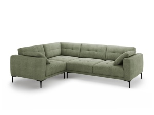 Canapea cu colt verde masliniu din textil pentru 4 persoane Bemy Left Structural Micadoni