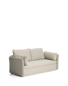 Canapea extensibila alba din textil pentru 3 persoane Tanit Kave Home