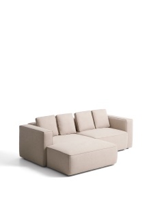 Canapea extensibila cu colt din textil bej pentru 3 persoane Marela Left 2 Kave Home
