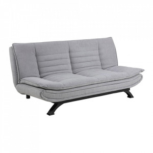 Canapea extensibila din textil gri deschis 196 cm Faith Quiet Object