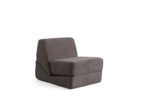 Canapea extensibila gri inchis din textil pentru 1 persoana Origami The Home Collection