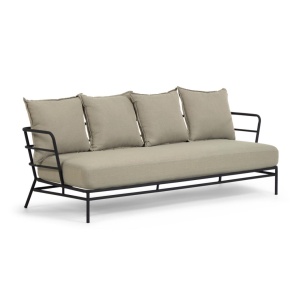 Canapea exterior din textil pentru 2 persoane Mareluz Kave Home