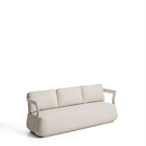 Canapea exterior ecru/bej din textil pentru 3 persoane Tamaris Kave Home