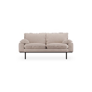 Canapea grej din textil pentru 2 persoane Retro Boucle HKliving