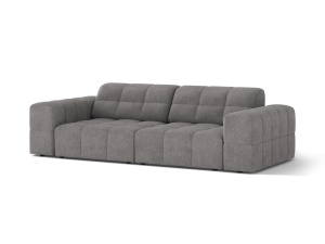 Canapea gri deschis din textil pentru 3 persoane Jennifer Chenille Micadoni