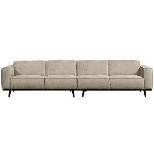 Canapea gri din catifea pentru 4 persoane Statement XL Woood