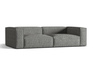 Canapea gri grafit din textil pentru 5 persoane Nuria Boucle Micadoni
