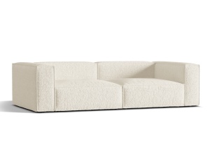 Canapea ivorie din textil pentru 5 persoane Nuria Boucle Micadoni