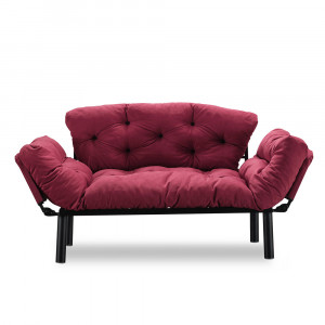 Canapea maro din textil pentru 2 persoane Nitta The Home Collection