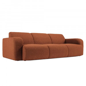 Canapea maro din textil pentru 3 persoane Molino Boucle Micadoni