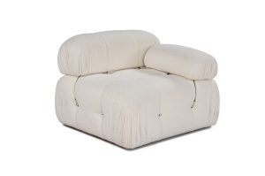 Canapea modulara alba din textil pentru 1 persoana Bubble R The Home Collection