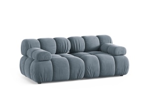 Canapea modulara albastru inchis din catifea pentru 2 persoane Bellis Bluvel Micadoni