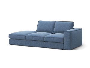 Canapea modulara albastru inchis din textil pentru 3 persoane Pola Left Micadoni
